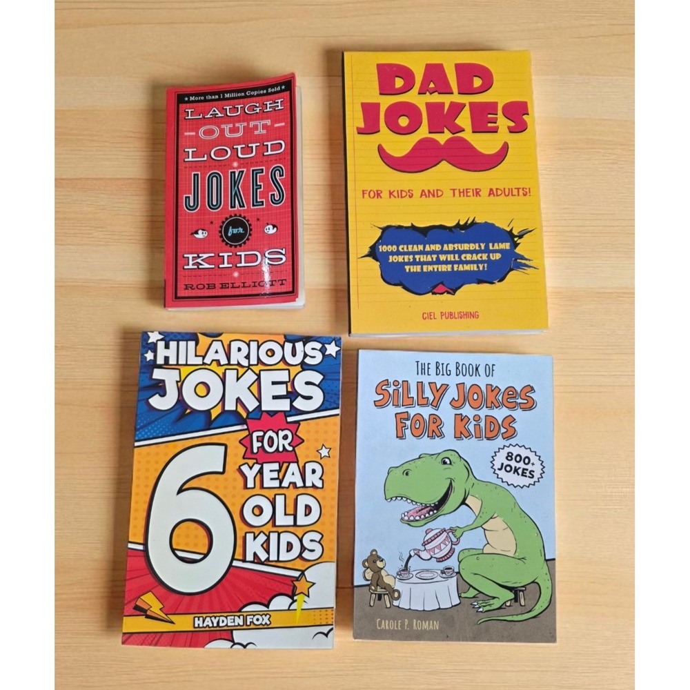 Silly Jokes for Kids, Dad Jokes,‎ LOL Jokes... Lot of 4 books paperback